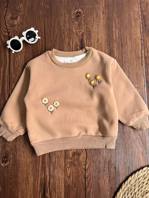 لباس بچگانه (وارداتی) مدل شکوفه نسکافه ای 1-5 سال کد 14369