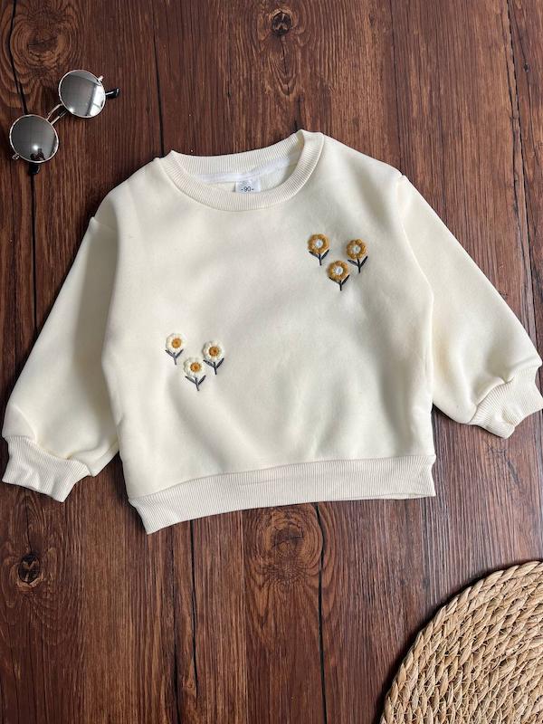 لباس بچگانه (وارداتی) مدل شکوفه کرم 1-5 سال کد 14368