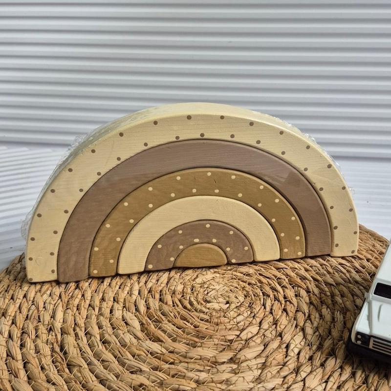 رنگین کمان چوبی 6 رنگ سایز متوسط کد 77314