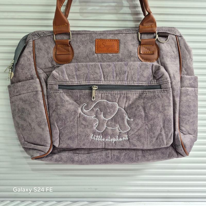 کیف لوازم نوزاد سایدا مدل فیل مخمل