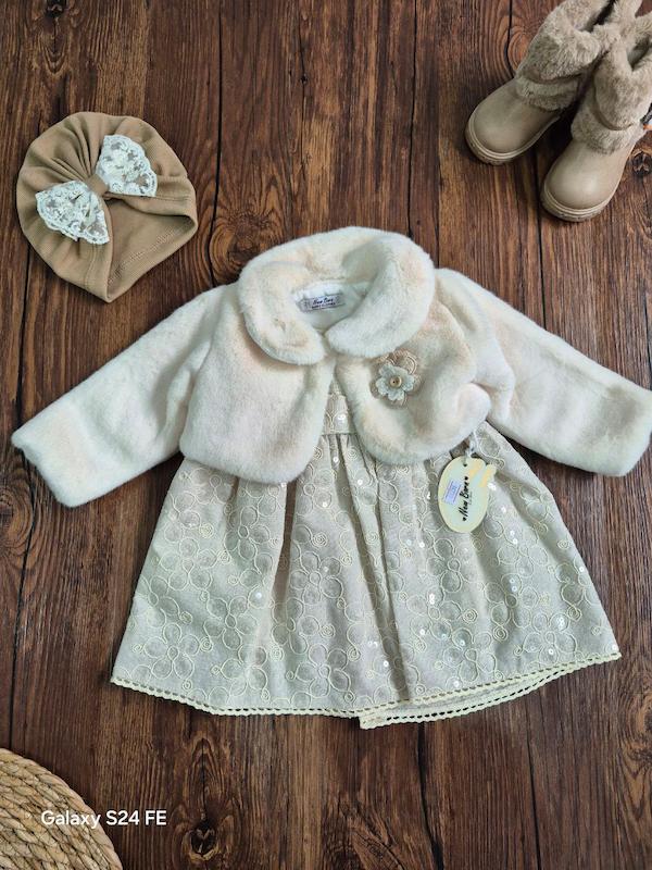 ست کت و سارافون دخترانه 3-36 ماه کد 14370