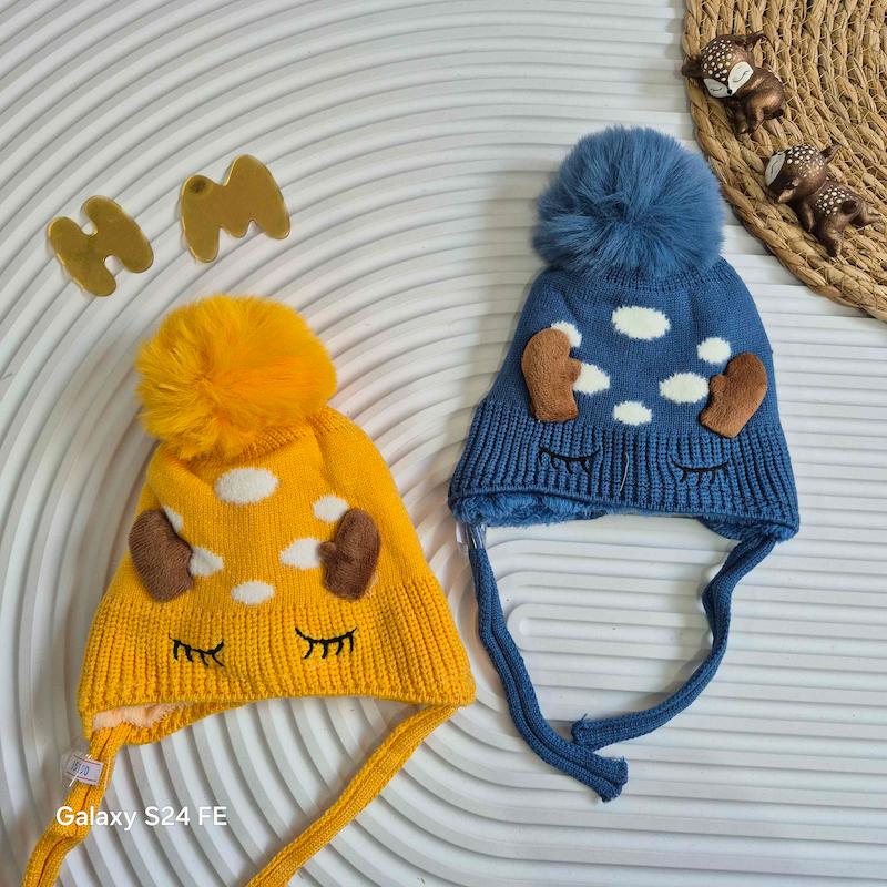 کلاه بافت عروسکی بچگانه طرح چشم کد 15190