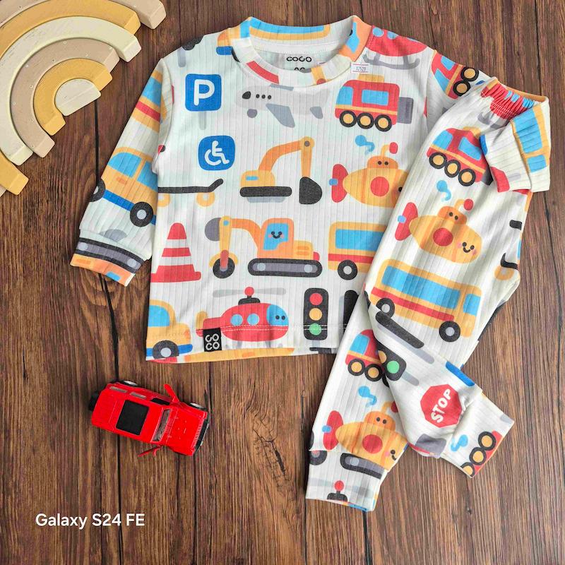 ست بلوز شلوار خونگی مدل ترافیک 1-8 سال کد 12529