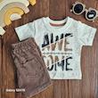 ست تیشرت و شلوارک 9-36 ماه مدل awesome کد 13457