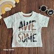 ست تیشرت و شلوارک 9-36 ماه مدل awesome کد 13457