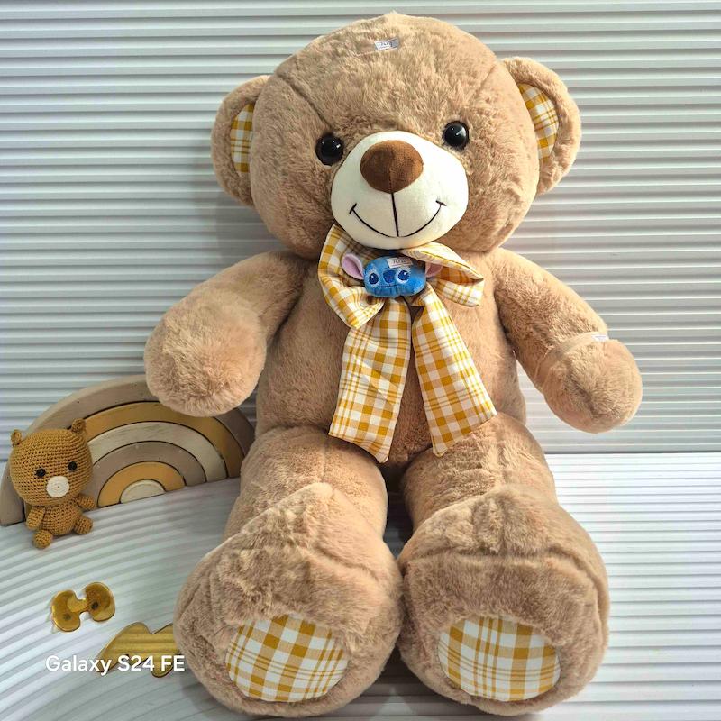 عروسک خرس پاپیونی 80 سانتی کد 74733
