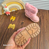 بوت خزدار دخترانه مدل خرگوش صورتی کد 23005