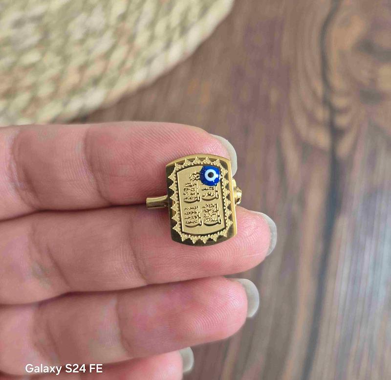 سنجاق چشم زخم طلایی کد 77112