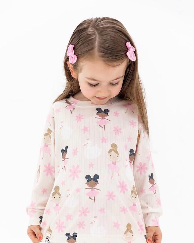 ست بلوز شلوار خونگی مدل بالرین 1-8 سال کد 12183