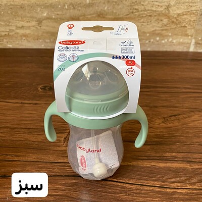 شیشه شیر بی بی لند طرح اونت مدل Colic-Ez ظرفیت 300 میلی لیتر کد 202