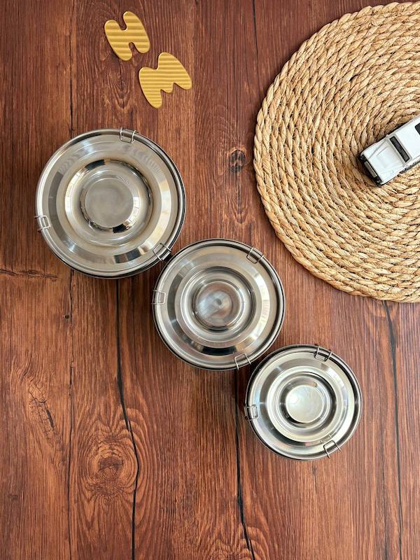 ظرف غذا استیل ۳ سایز کد 62156