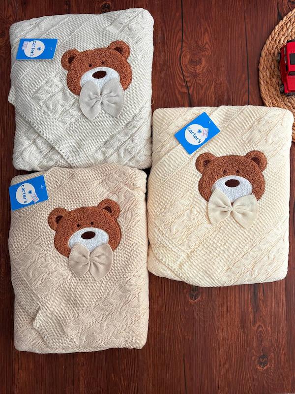 پتو کلاه دار بافت مدل تدی کد 45135