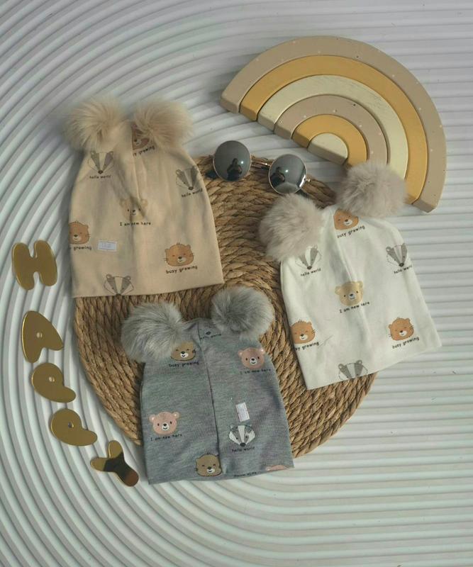 کلاه پوم دار بی بی لایف مدل خرس 1-5 سال کد 15235