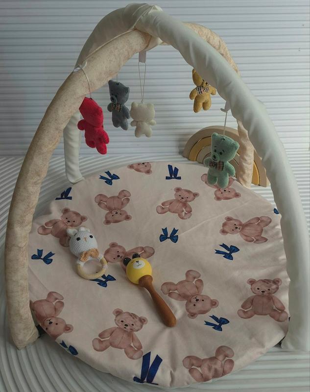 تشک بازی مخمل مدل خرس پاپیون کد 42110