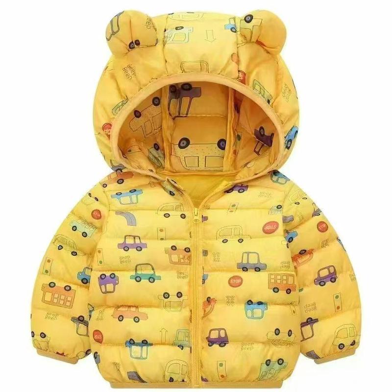 کاپشن پفکی مدل ماشین زرد 9-36 ماه کد 14356