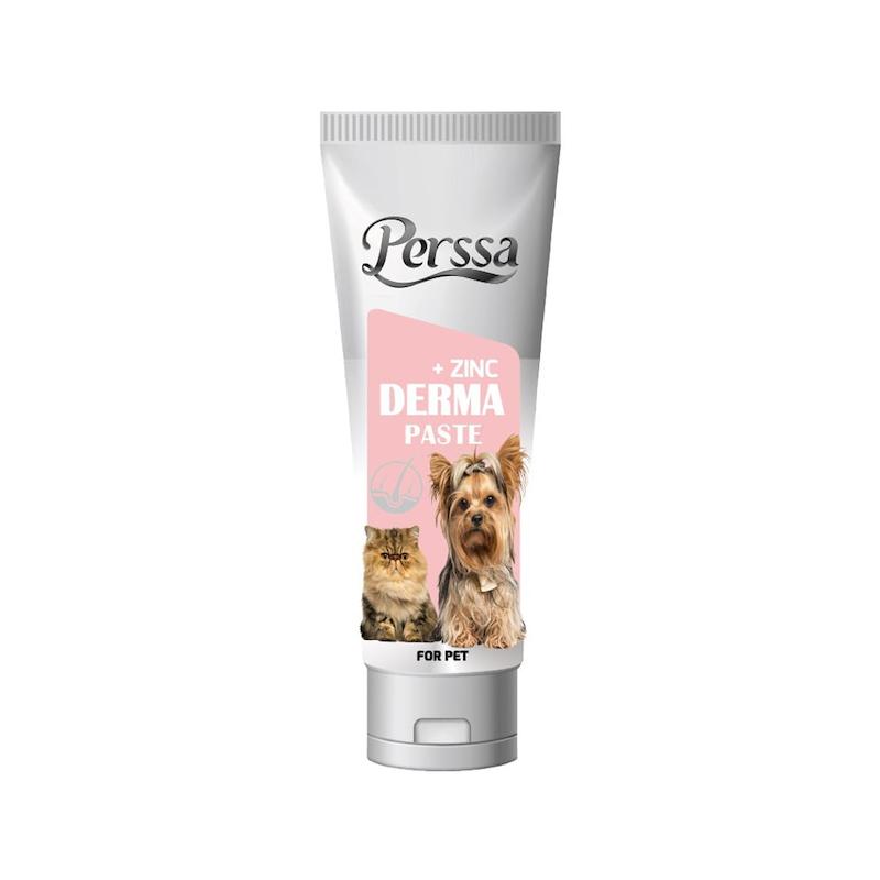 خمیر تقویت پوست و مو، مخصوص سگ و گربه، 100 گرمی، پرسا  Perssa, Derma Paste zinc plus, Dog And Cat, 100g