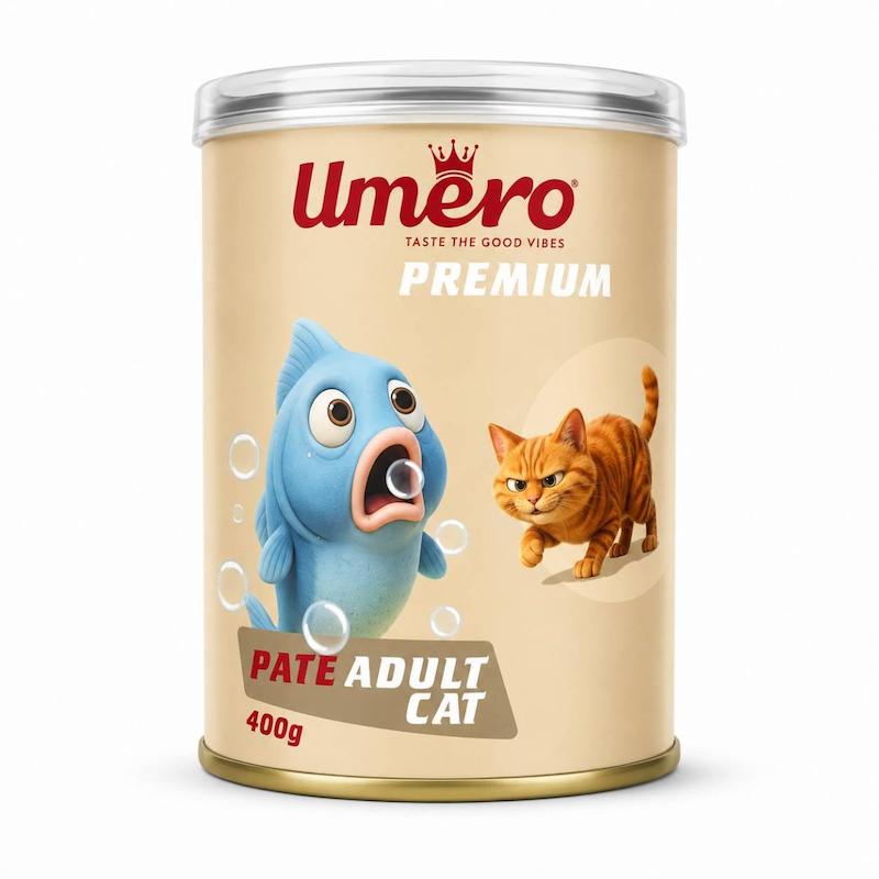 کنسرو پته گربه بالغ اومرو با طعم سالمون (Umero ) 400 گرم