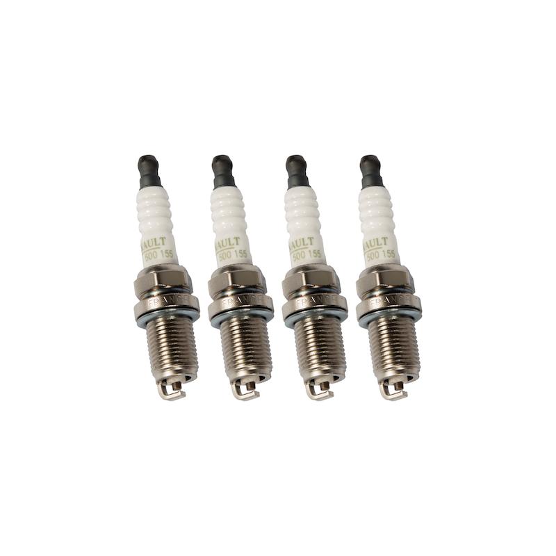 شمع خودرو RENAULT مدل تک پلاتین پایه کوتاه کد 7700500155 بسته 4 عددی