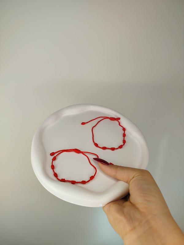 دستبند ۷ گره آرزو | رد استرینگ (Red String)