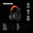 هدفون گیمینگ پرودو، Porodo PDX417 RGB Gaming Headphones، هدفون بازی مشکی، هدفون حرفه‌ای گیمینگ، RGB Gaming Headset