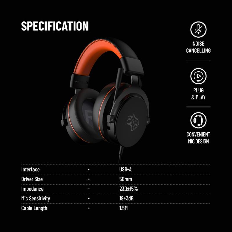 هدفون گیمینگ پرودو، Porodo PDX417 RGB Gaming Headphones، هدفون بازی مشکی، هدفون حرفه‌ای گیمینگ، RGB Gaming Headset