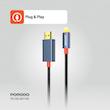 کابل Lightning به HDMI پرودو، Porodo Lightning to HDMI Cable، PD-CBL0017-BK، کابل انتقال تصویر آیفون به تلویزیون، کابل HDMI برای آیفون، کابل ویدئو آیفون با گارانتی