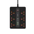 چندراهی برق  چندمنظوره پرودو، Porodo Multi-Port Super Hub، PD-FWCH009، هاب 6 پریز AC، هاب USB-C PD و USB-A، پاور هاب 3000 وات، شارژ سریع چندگانه با گارانتی