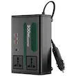 اینورتر خودرو گرین لاین، Green Lion GC-300 Car Inverter، اینورتر 300 وات خودرو، تبدیل برق ماشین به AC، اینورتر 7-in-1 Multi-Port، شارژر سریع USB-C، مبدل برق خودرو، GNGC300PINBK با گارانتی