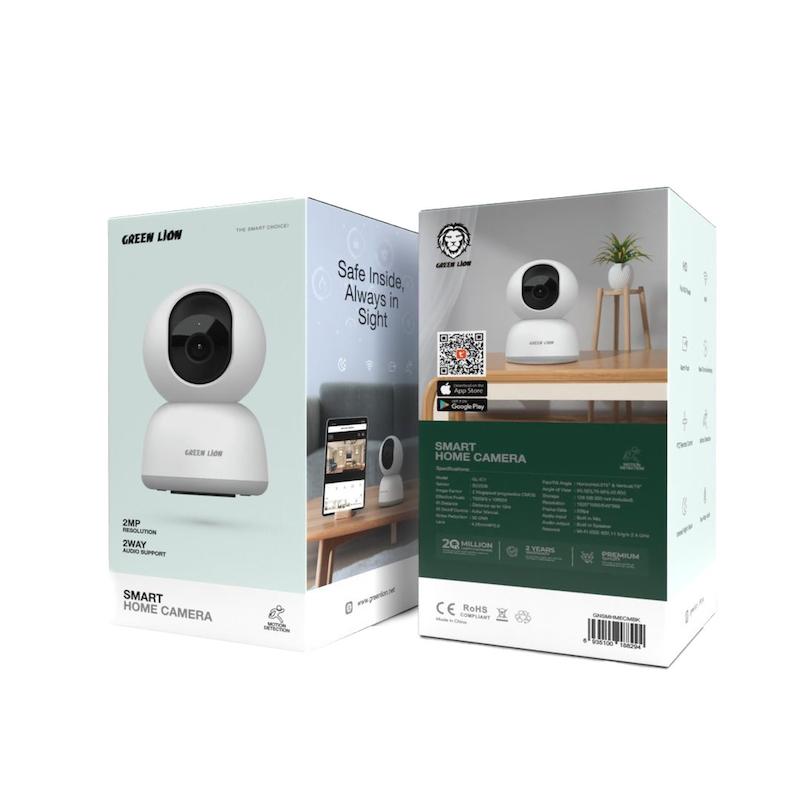 دوربین هوشمند خانه گرین لاین، Green Lion Smart Home Camera، دوربین امنیتی Wi-Fi، دوربین نظارتی 1080p، دوربین با تشخیص حرکت، دوربین دید در شب، GNSMHMECMWH با گارانتی