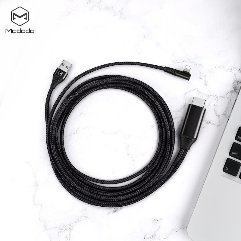کابل Lightning به HDMI مک‌دودو، Mcdodo CA-6400، کابل انتقال تصویر آیفون به تلویزیون، کابل HDMI برای iPhone و iPad، کابل 4K Lightning HD، کابل با روکش کنفی مک‌دودو 
