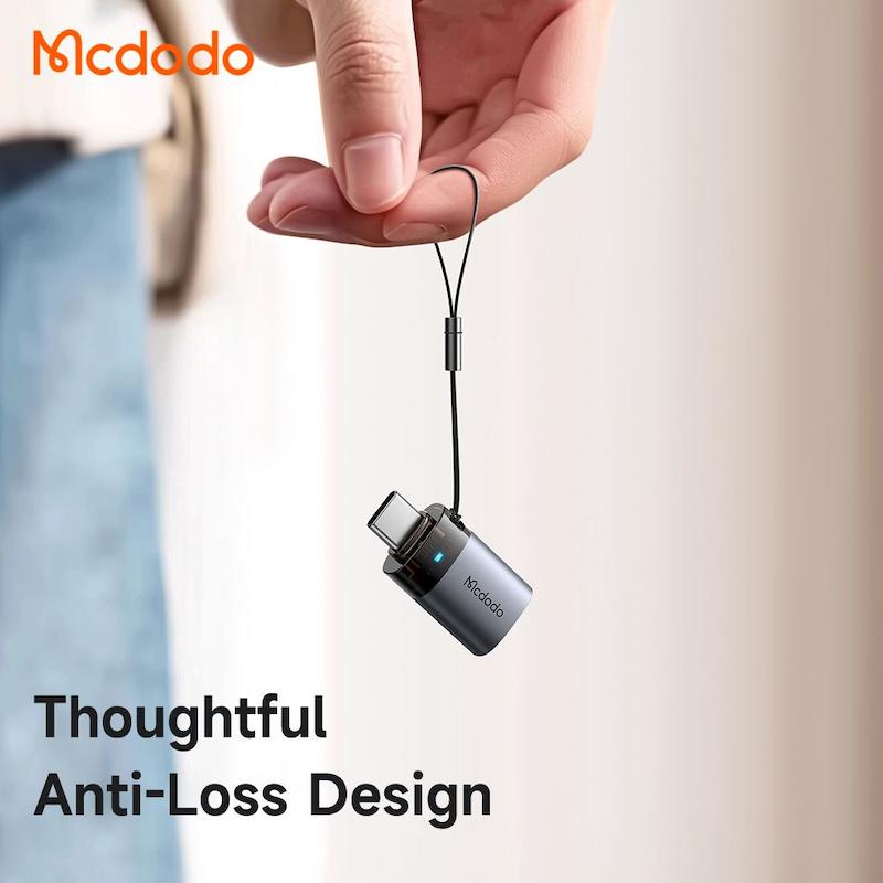 مبدل OTG مک‌دودو، Mcdodo OT-740, مبدل USB-A به USB-C، OTG USB A to USB C Converter، اتصال فلش به موبایل، تبدیل USB-C به USB-A، مبدل USB کاربردی با گارانتی