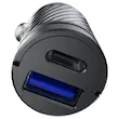 شارژر فندکی پاورولوژی دو پورت 33 وات، Powerology Pico Dual-Port Car Charger، شارژر ماشین USB، شارژر فندکی سریع، شارژ USB در خودرو، شارژر فندکی مشکی PCCSR023BK