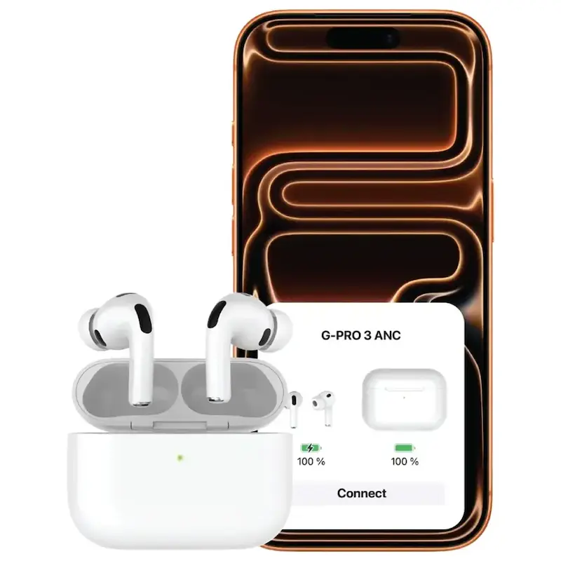 هندزفری گرین لاین، Green Lion Earbuds Pro 3، ایربادز ANC، هندزفری بلوتوثی گرین لاین، هندزفری شارژ بی سیم، Earbuds Pro 3، هندزفری Bluetooth 5.4، هندزفری نویز کنسلینگ، خرید ایربادز گرین لاین، GNPRO3ANCWH با گارانتی