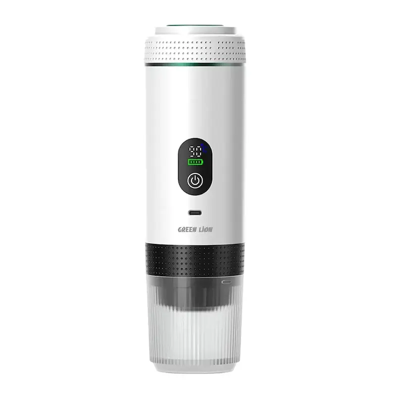 قهوه ساز گرین لاین، اسپرسوساز قابل حمل، Green Lion Cafex Coffee Maker، قهوه ساز شارژی، اسپرسوساز سفری، قهوه ساز USB-C، قهوه ساز کمپینگ، قهوه ساز کپسولی، قهوه ساز 20 بار، GNCFCFGL05WH