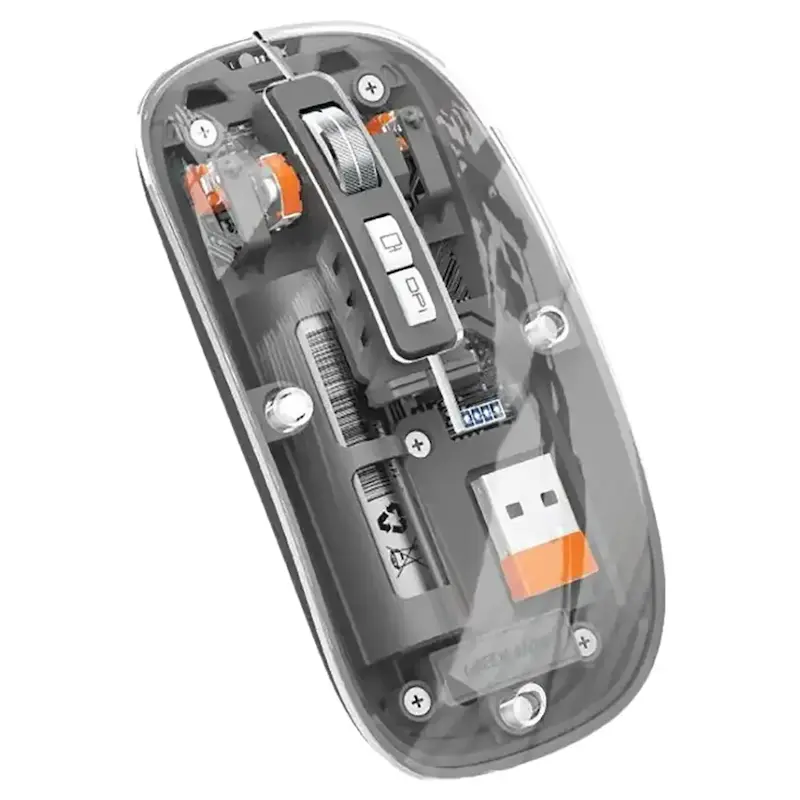 ماوس گرین لاین، Green Lion Transparent Mouse 2، ماوس بی سیم شارژی، ماوس بلوتوثی، ماوس 1600 DPI، ماوس شفاف، ماوس گرین لاین شیشه ای، خرید ماوس بی سیم، ماوس کم صدا، ماوس Transparent Mouse 2 با گارانتی
