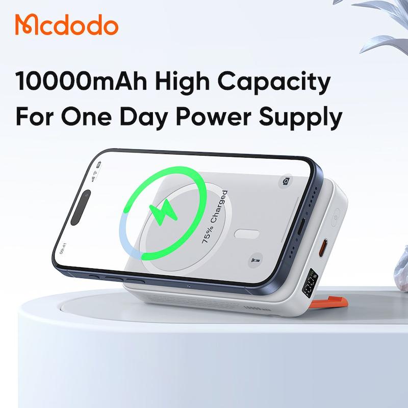 پاوربانک وایرلس مگ سیف 20 وات 10000 مک دودو مدل MCDODO MC-510 مشکی
