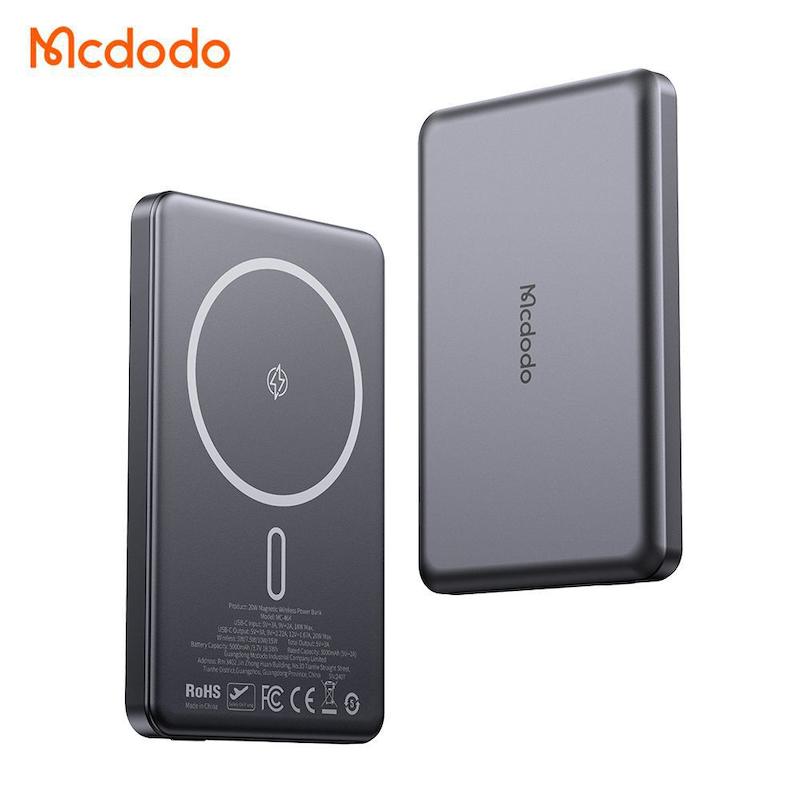 پاوربانک وایرلس مگ سیف 20وات 5000 مک دودو مدل MCDODO MC-464 بهمراه کابل شارژ  با گارانتی