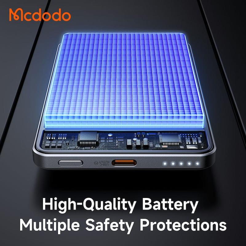 پاوربانک وایرلس مگ سیف 20وات 5000 مک دودو مدل MCDODO MC-464 بهمراه کابل شارژ  با گارانتی