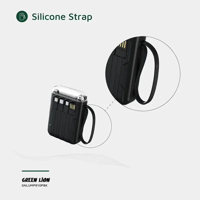 پاوربانک گرین لاین لوما 10000 به همراه چراغ قوه مدل GNLUMPR10PBK با گارانتی