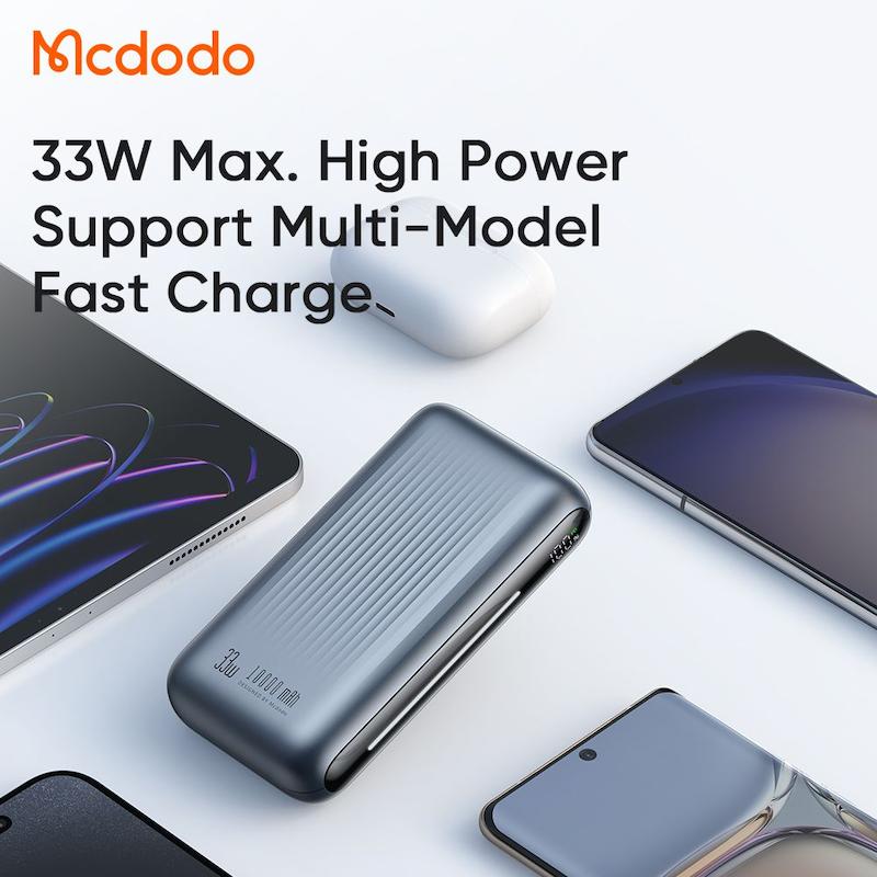 پاوربانک 33 وات ظرفیت 10000 مک دودو مدل MCDODO MC-4530 بهمراه کابل شارژ  به همراه گارانتی