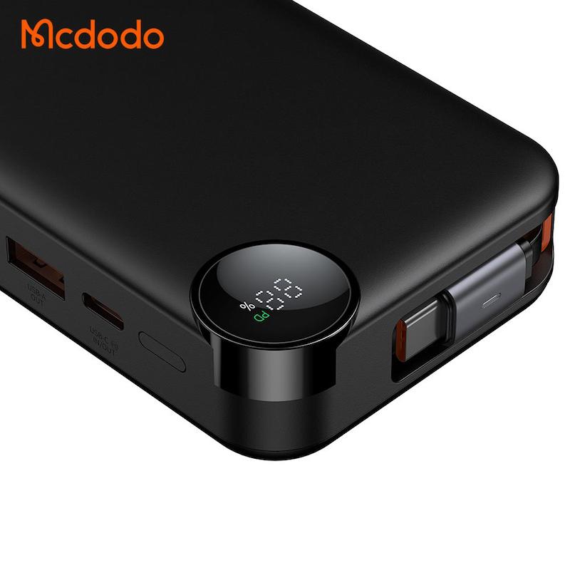 پاوربانک 30 وات ظرفیت 10000 مک دودو مدل MCDODO MC-3870 بهمراه کابل شارژ با گارانتی