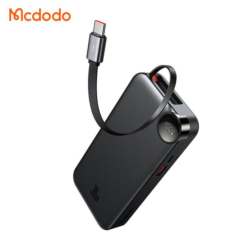 پاوربانک 30 وات ظرفیت 10000 مک دودو مدل MCDODO MC-3870 بهمراه کابل شارژ با گارانتی
