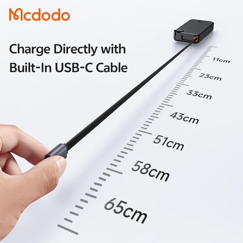 پاوربانک 30 وات ظرفیت 10000 مک دودو مدل MCDODO MC-3870 بهمراه کابل شارژ با گارانتی