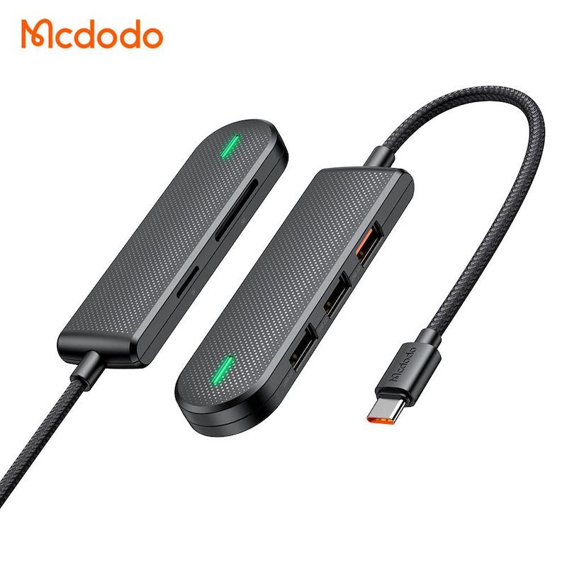 هاب و تبدیل 5 پورت مک دودو HU-143 H به همراه گارانتی MCDODO تایپ C