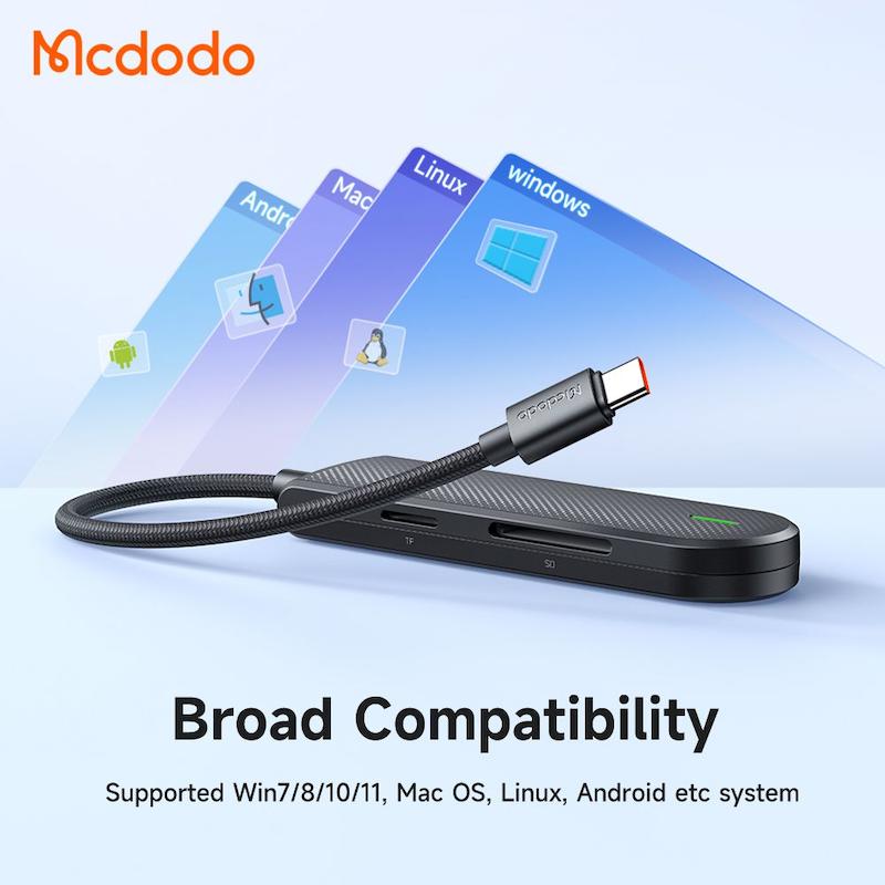 هاب و تبدیل 5 پورت مک دودو HU-143 H به همراه گارانتی MCDODO تایپ C