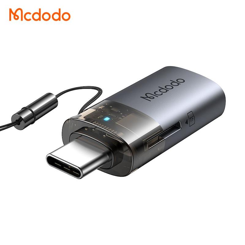 OTG مک دودو تبدیل USB A به تایپ C  و میکرو SD به تایپ C مدل OT-7600 با گارانتی