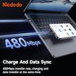 کابل فست شارژ مک دودو ( لایتنینگ به USB )مدل CA-600  مگنتی با گارانتی 