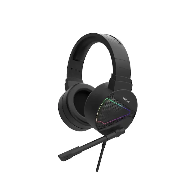 هدفون گیمینگ گرین لاین، Green Lion GP27X Gaming Headphone، هدفون گیمینگ مشکی، هدفون بازی حرفه‌ای، هدفون باس قدرتمند، هدفون با میکروفون