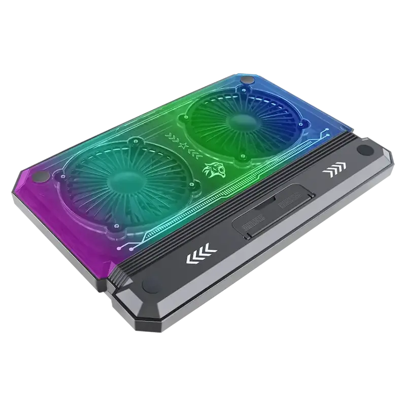 کول‌پد لپ‌تاپ گیمینگ پرودو، Porodo PDX121، پایه خنک‌کننده لپ‌تاپ، cooling pad لپ‌تاپ تا 17 اینچ، فن خنک‌کننده لپ‌تاپ USB، کول‌پد حرفه‌ای