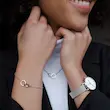 ساعت مچی زنانه دنیل ولینگتون PETITE MELROSE EGGSHELL